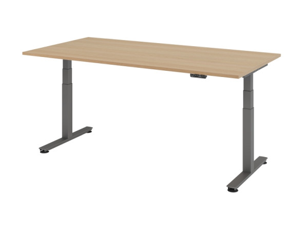 Hammerbacher bureau assis-debout électrique 200x100cm chêne, VXDSM2E/E/G