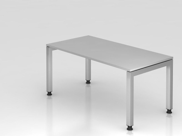 Bureau Hammerbacher pied en U carré 160x80cm gris, forme rectangulaire, plateau flottant, VJS16/5/S