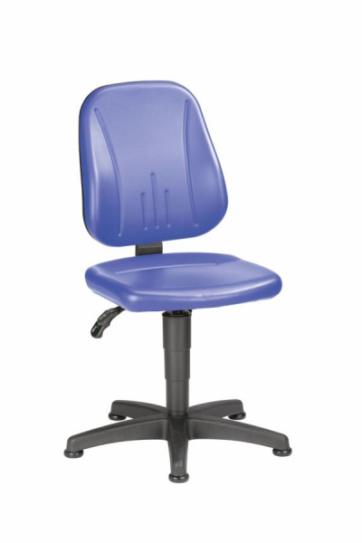 bimos Unitec avec patins et cuir artificiel bleu, hauteur d'assise 440-620 mm, 9650-0562