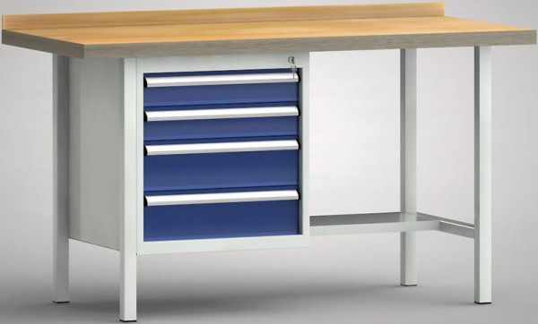 Etabli standard KLW - 1500 x 700 x 840 mm L x P x H, WS118N-1500M40-E7025