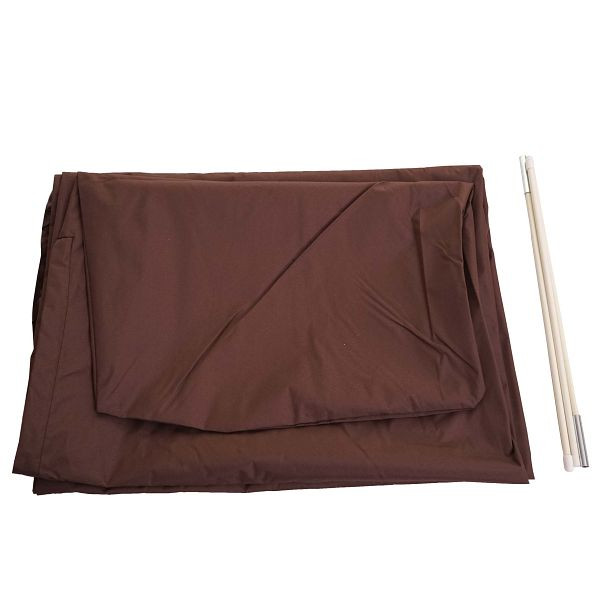 Housse de protection Mendler HWC pour parasol déporté jusqu'à 4,3 m (3x3 m), housse avec fermeture éclair, marron, 76828