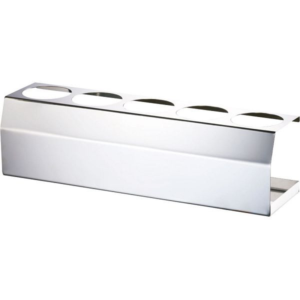 Support à sauce Stalgast en acier inoxydable, adapté pour cinq bouteilles, 435 x 110 x 120 mm (LxPxH), KK0805005
