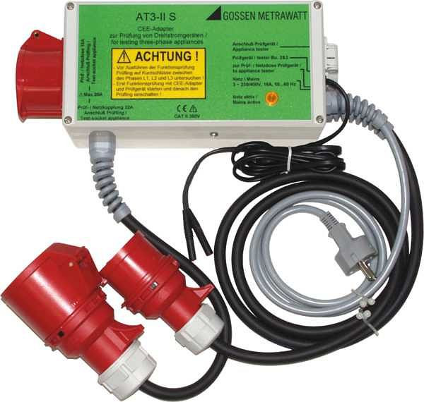 Adaptateur Gossen Metrawatt pour les tests actifs et passifs, AT3-II S (adaptateur CEE 16/32 DI), Z745T