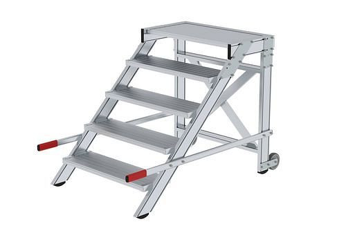 Plate-forme de travail mobile Krause, en aluminium, 5 marches, largeur de marche 800 mm, 274513