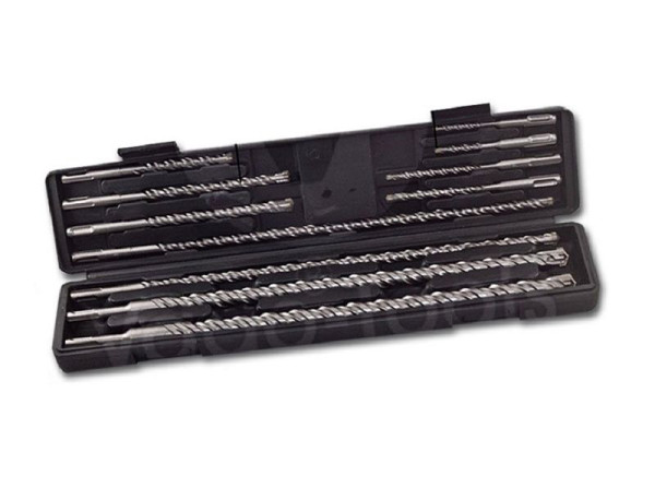 VaGo-Tools Drill SDS Plus Jeu de 11 pièces double hélice + croix Quadro, SDS-11_kv