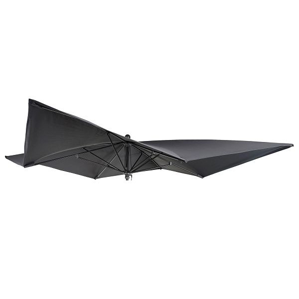 Housse de rechange Mendler pour parasol de luxe HWC-A37, housse de rechange pour parasol, 3x3m (Ø4,24m) polyester, anthracite, 75873