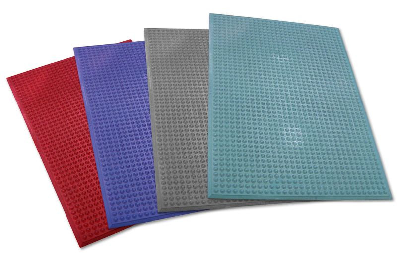 Ergomat Hygiène Gris salle blanche + tapis anti-fatigue, zones alimentaires et médicales, longueur 120 cm, largeur 60 cm, EH60120-GRA