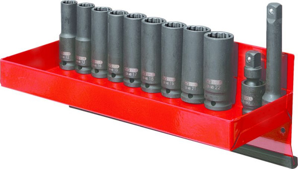 KS Tools Jeu de douilles à chocs 1/2", 12 pans, longues, 13 pièces, 515.1140