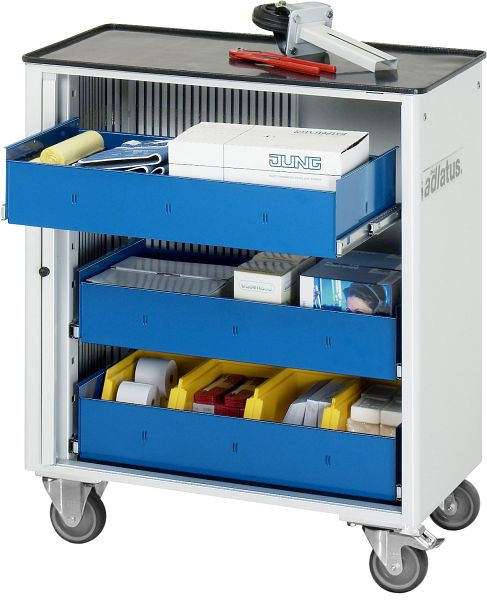 Chariot à outils RAU série Adlatus modèle 7030, L725 x P400 x H860 mm, avec support métallique, 02-7030.11