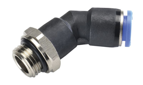 temporisateur B-WEdW-8-1/4-KU-bl-45°, raccord vissé coudé 45°, réglable sans pression, UE : 10 pièces, 03220556