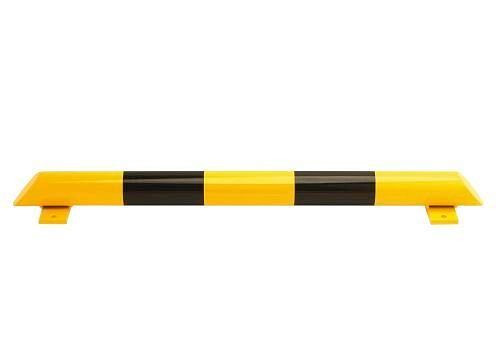 Barre de protection contre les chocs DENIOS, en acier de qualité 3 mm, longueur 1200 mm, jaune/noir, 165-529
