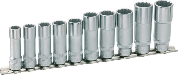 Jeu de douilles doubles 6 pans Hazet, creuses 10 mm (3/8 pouce), profil extérieur double six pans, 10 - 19, nombre d'outils : 10, 880TZ/10H