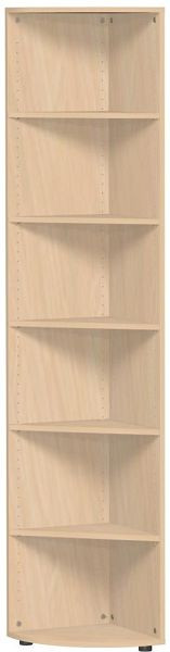 Étagère d'angle geramöbel avec pieds, 400x400x2160, hêtre, S-346010-B