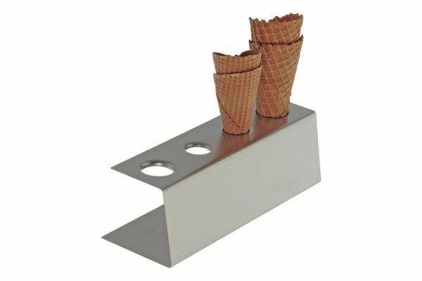 Support pour cornets de glace Schneider pour 4 cornets de glace, matériau acier inoxydable, trous : 2x26 mm et 2x31 mm, 190308