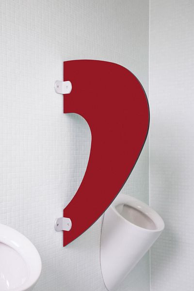 Paroi pubienne design KEMMLIT Imola aux couleurs vives, rouge grenat, 351.002