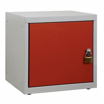 Casier pour objets de valeur ADB, dimensions du corps LxlxH 400x400x400 mm, couleur du corps : gris/rouge, RAL 7035/3020, 41209