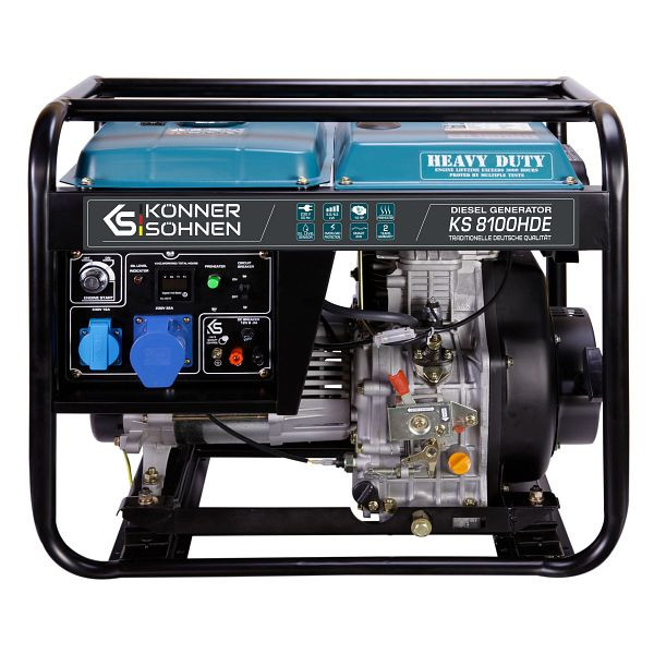 Générateur diesel Könner & Söhnen (EURO V), 230, 5,5 kW, KS 6100HDE