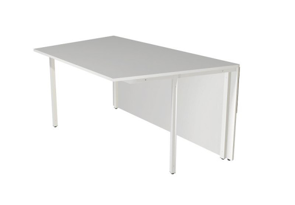 Table Kerkmann Atlantis 3, inclinée d'un côté, L 1350 x P 820 x H 750 mm, blanc/graphite, 22327212