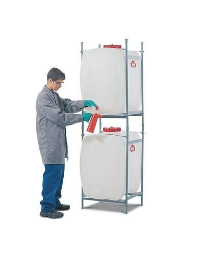 Réservoir peu encombrant DENIOS en polyéthylène (PE), avec robinet de vidange, volume de 200 litres, 117-942