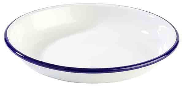 Assiette APS, profonde -ENAMELWARE-, Ø 22 cm, hauteur : 3,5 cm, tôle d'acier émaillée, intérieur : blanc, extérieur : blanc, 40662