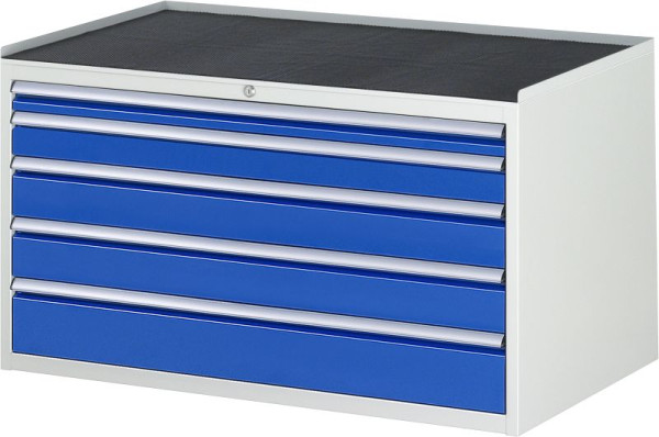 Armoire à tiroirs RAU série 7000, L1145xP650xH645mm, tiroirs : 1xH60, 1xH90, 2xH120, 1xH150mm, support métallique, 03-XXL3.11A-MT.11