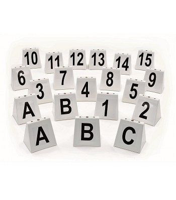 Numéros d'obstacle Growi, lot de 20 pièces, couleur : blanc, 10094800