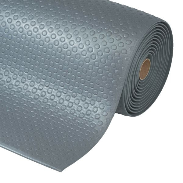 Notrax Bubble Sof-Tred tapis de travail ergonomique anti-fatigue 417, gris, 91cm, vendu au mètre, 417C0036GY