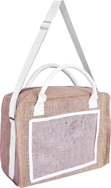 Sac de sport Kratos (sac en jute) avec 2 poignées et sangle de transport, FA9013118