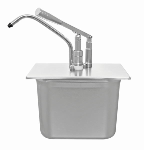 Distributeur doseur Schneider 1/4 sans récipient GN avec couvercle, contenu GN1/4, 265x165x380 mm, 40ml, 152414