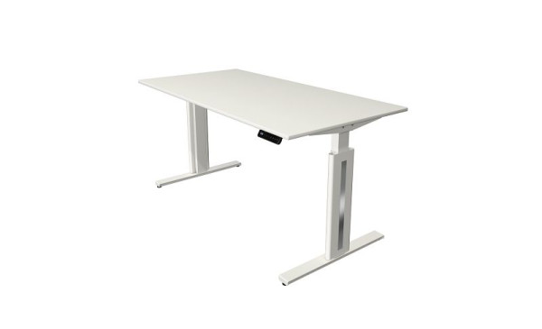 Kerkmann Move 3 Fresh table assis/debout, L 1600 x P 800 mm, réglable en hauteur électriquement de 720 à 1200 mm, blanc, 10184210