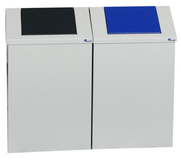 poubelle émoussée avec couvercle basculant, 2 x 45 litres, lot de 2, 670-300-0-4-000