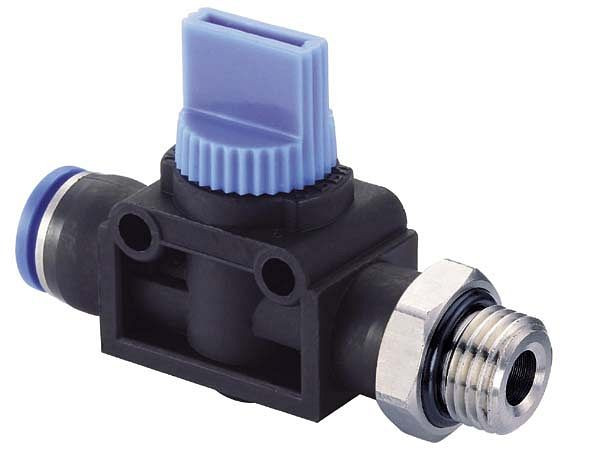 temporisateur B-HVES-8-3/8-KU, vanne manuelle 3/2 voies, cylindrique avec raccord vissé et raccord enfichable, UE : 5 pièces, 03170125