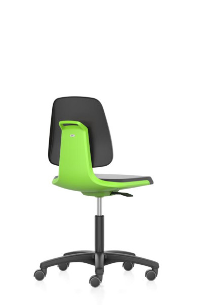 bimos Chaise de travail Labsit à roulettes, assise H.450-650 mm, Supertec, coque d'assise verte, 9123-SP01-3280
