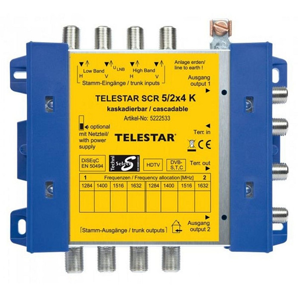 Unité cascade TLESTAR SCR 5 / 2x4 K avec connecteur rapide F, 5222533F
