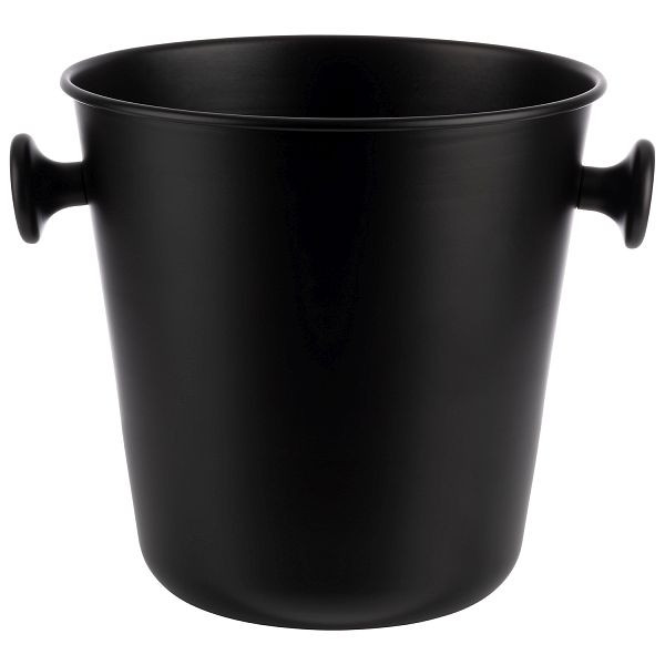 Refroidisseur à vin/champagne APS, Ø 21,5 x 22 cm, 5 litres, aluminium, noir, avec 2 poignées ABS, socle : Ø 15 cm, 36115