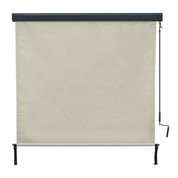 Auvent vertical Mendler HWC-F42, écran de confidentialité pour auvent vertical, store enrouleur extérieur, tissu de protection UV 50, 250x180cm, beige crème, 69625