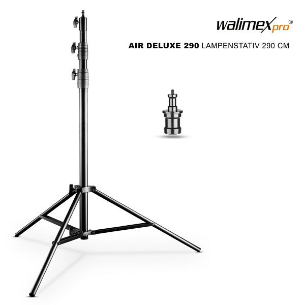 Walimex pro AIR Jumbo 290 trépied de lampe 290 cm, avec suspension pneumatique, hauteur 120-290 cm, 16564