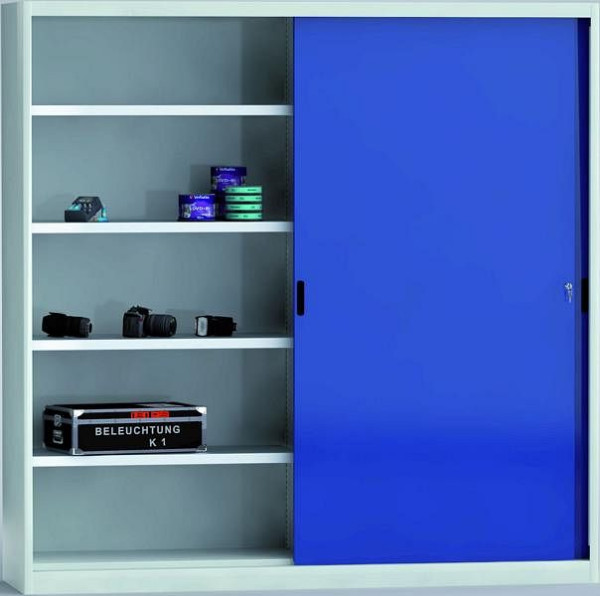 Armoire à portes coulissantes KLW, avec cloison centrale, 2000 x 2000 x 525 mm, 7SN-UL2000TB-2020MRB