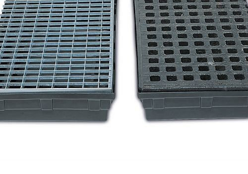 Grille DENIOS en polyéthylène (PE), pour petits bacs à conteneurs KB 20 avec un volume de collecte de 20 litres, 164-257