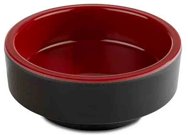 APS Bento Box -ASIA PLUS-, Ø 7,5 cm, hauteur : 3 cm, mélamine, intérieur : rouge, brillant, extérieur : noir, mat, 15467