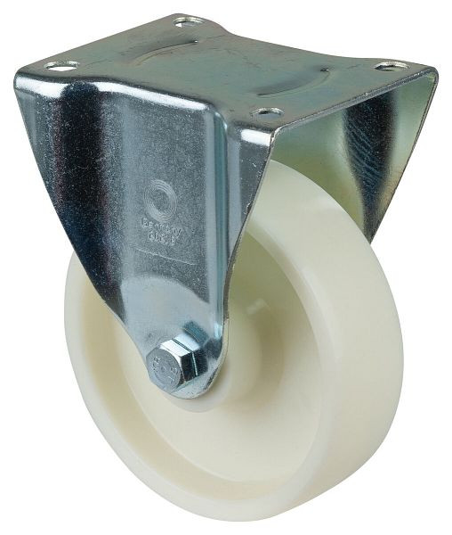Roulette pour charges lourdes BS Wheels, roulette fixe, largeur de roue 45 mm, Ø roue 150 mm, capacité de charge 400 kg, bande de roulement/corps de roue en plastique, roulement à rouleaux, N110.B10.150