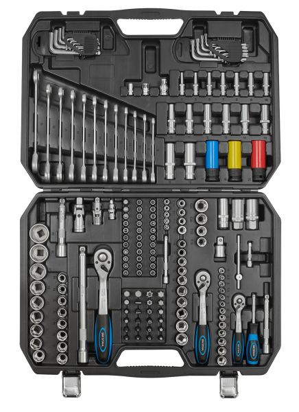 Jeu de douilles acier SW, 1/4", 3/8", 1/2", 176 pièces, 07635L