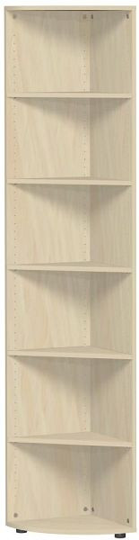 Étagère d'angle geramöbel avec pieds, 400x400x2160, érable, S-346010-A