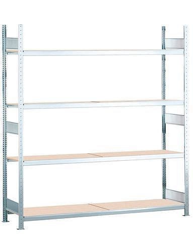 Étagère à grande portée Schulte avec panneaux de particules, champ de base, 4 niveaux de rangement, largeur des compartiments 1500 mm, 1560 x 536 x 2500 mm, 278928