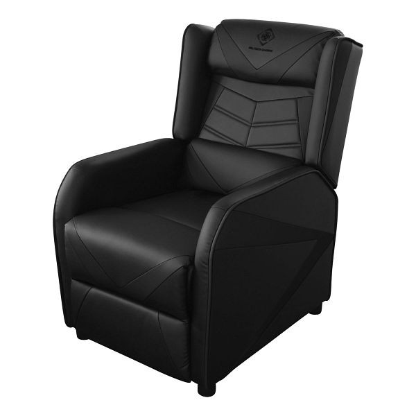 Deltaco Gaming and Relax Chair Gaming Chair (Similicuir, avec repose-pieds, 140 kg), GAM-087-B