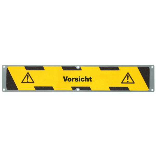 Pantalon de farine plaque antidérapante en aluminium avec revêtement antidérapant m2, "Attention" 114x635mm, APM15F1