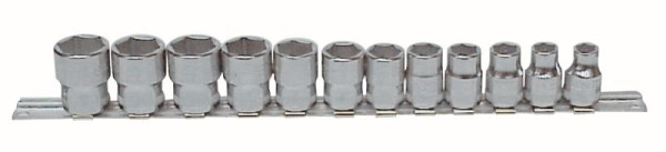 Jeu de clés à douille Bahco 3/8", 7400SM sur bornier, 12 pièces, 7400SR/S12