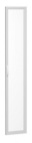 geramöbel porte en verre satiné dans un cadre en bois, pour largeur d'armoire 400 mm, 6 hauteurs de dossier, gauche ou droite, avec amortisseur de porte, argent, S-346901-GT