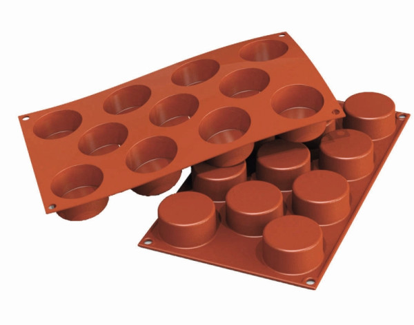 Schneider moule à pâtisserie en silicone cylindre mini, 11 x 55 ml, Ø 50 mm, hauteur : 27 mm, 115229