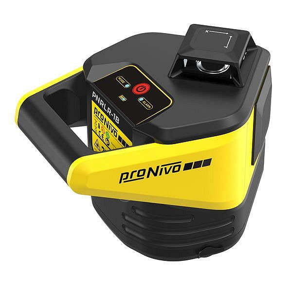 proNIVO laser rotatif horizontal commande à 1 bouton avec récepteur manuel affichage mm PNRLD-MM, S205-PNRLR-1B-SET2